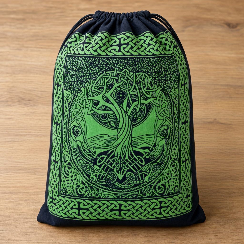 Tree of Life Drawstring Backpack 18" Cotton Cinch Bag