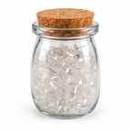 Clear Quartz Crystal Chips, 5 oz Glass Jar