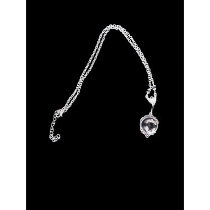 Gothic Bat Cameo Necklace Silver Black Victorian Witchcore Vampirecore NEW