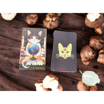 Cat Tarot Card Deck 78 Cards, 4.13" x 2.48" Mystical Cat Artwork NIB