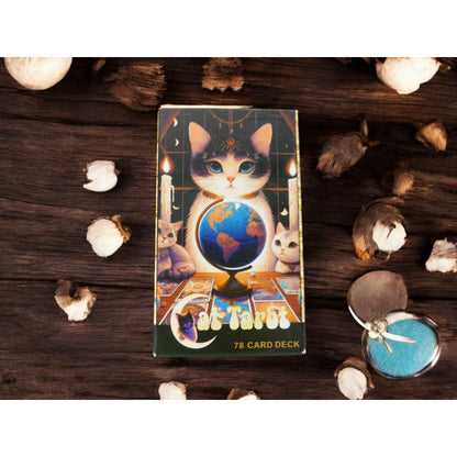 Cat Tarot Card Deck 78 Cards, 4.13" x 2.48" Mystical Cat Artwork NIB