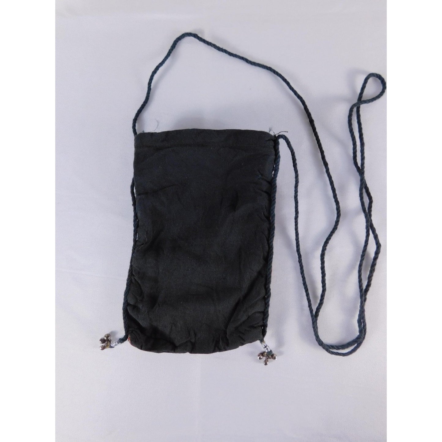 Boho Crossbody Bag Womens Mini Red Geometric Tassel Lined Vtg