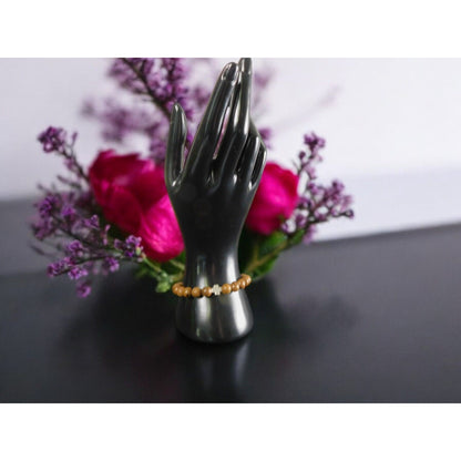 Christian Prayer Beads Bracelet 8mm Wood Cross - New - Witchcore Christian