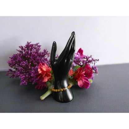 Christian Prayer Beads Bracelet 8mm Wood Cross - New - Witchcore Christian