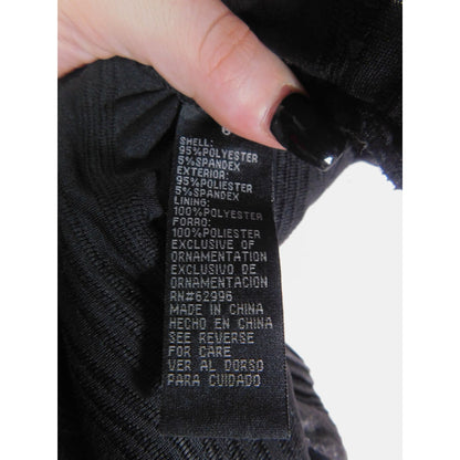 Scarlett Black Textured Gown 6 Beaded Waist Keyhole