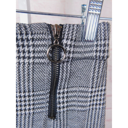 Fashion Nova Plaid High-Waist Pants S - Zipper Slim - Excellent