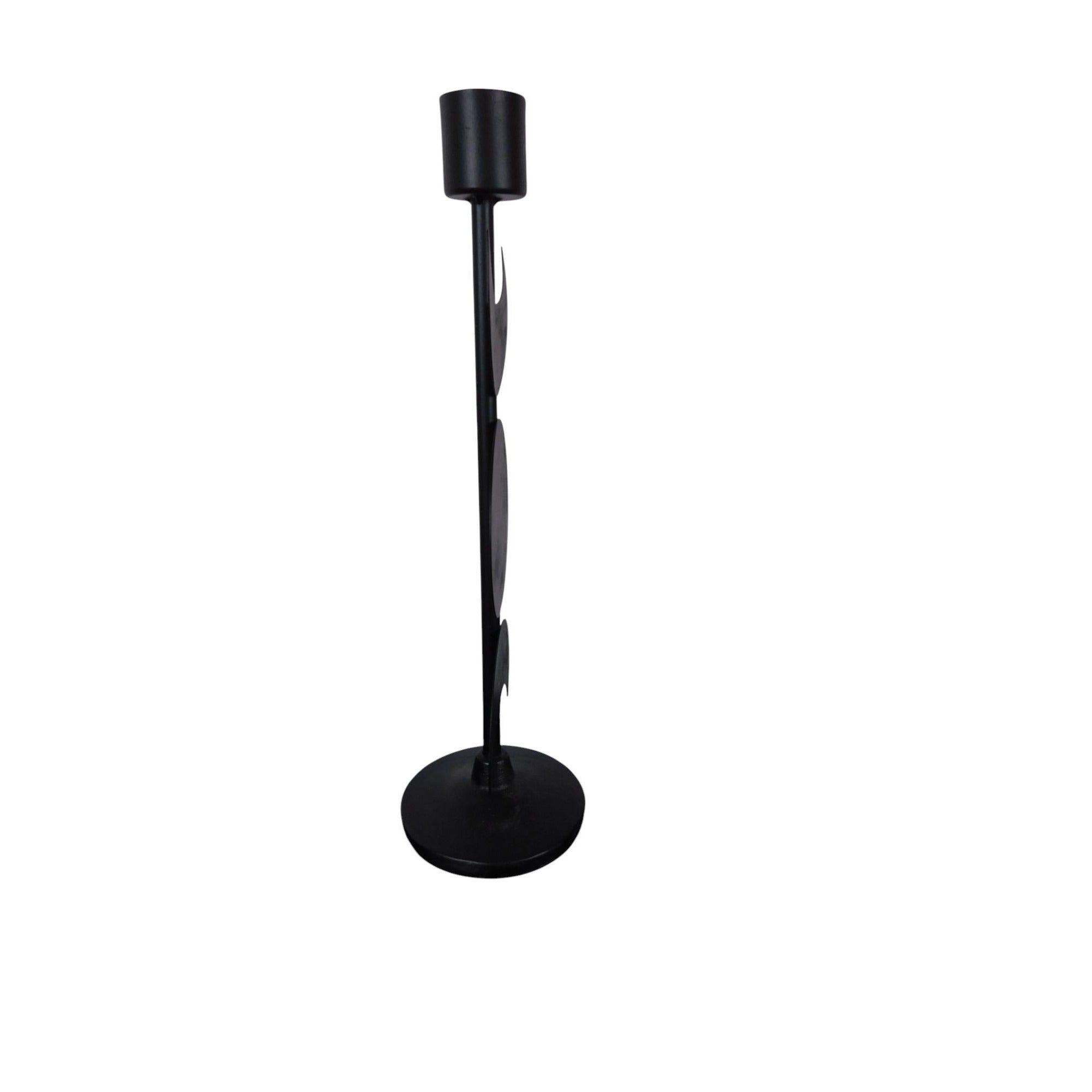 Triple Goddess Moon Metal Candle Holder Gothic 12in