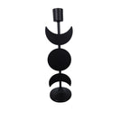 Triple Goddess Moon Metal Candle Holder Gothic 12in