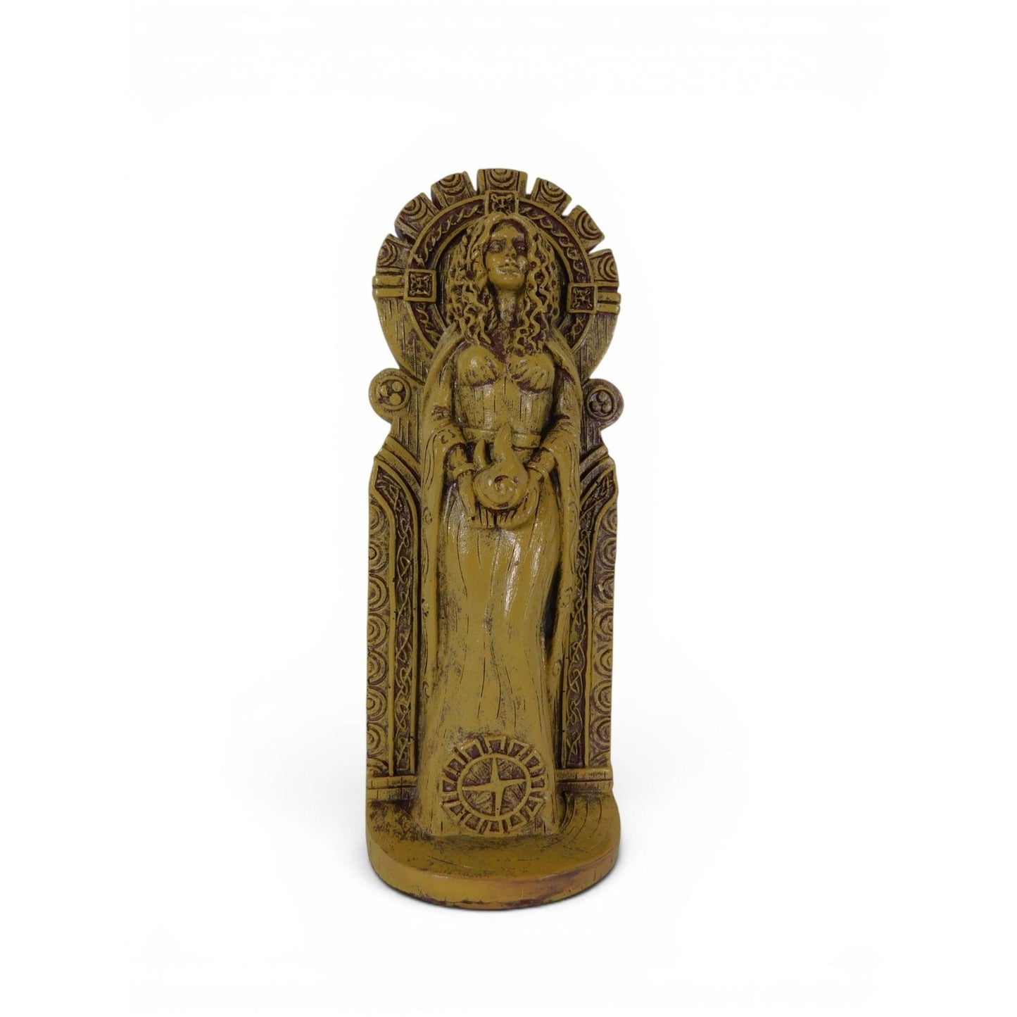Brigid Goddess Statue Celtic Pagan Resin Figurine Altar Decor 7” Tall