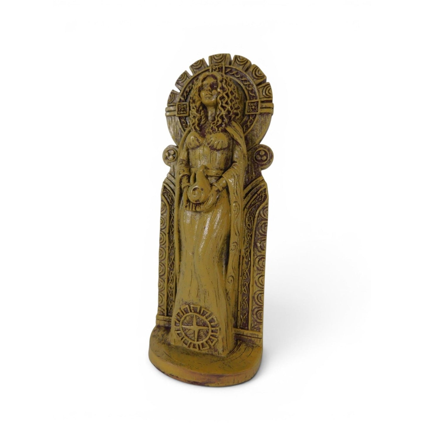 Brigid Goddess Statue Celtic Pagan Resin Figurine Altar Decor 7” Tall