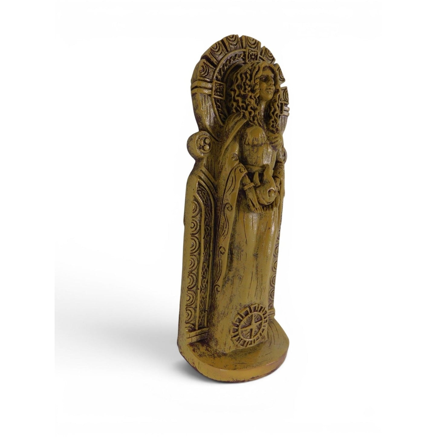 Brigid Goddess Statue Celtic Pagan Resin Figurine Altar Decor 7” Tall