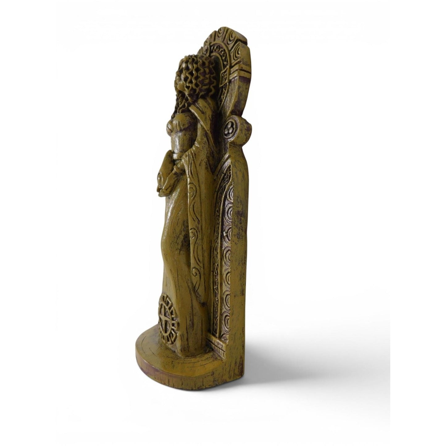 Brigid Goddess Statue Celtic Pagan Resin Figurine Altar Decor 7” Tall