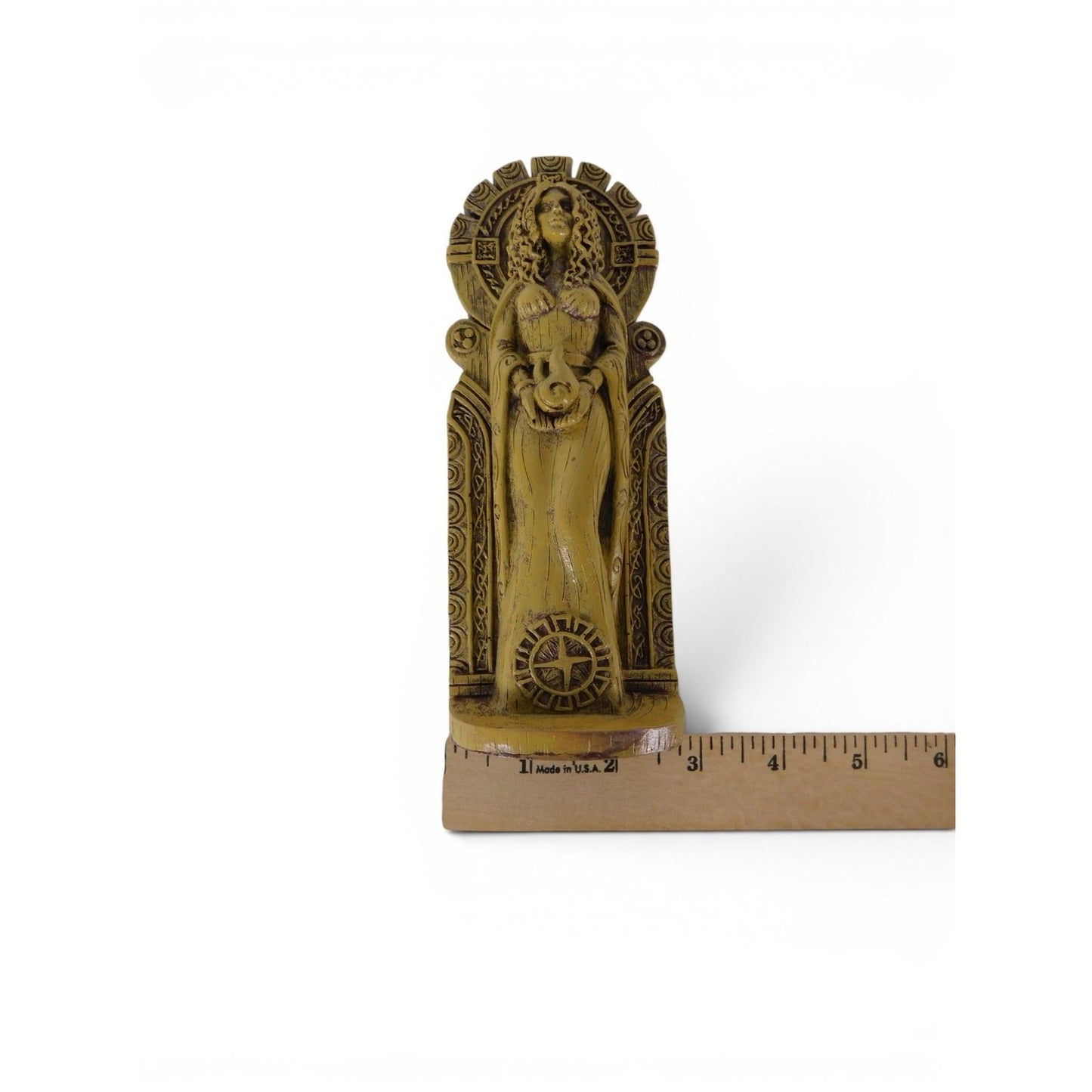 Brigid Goddess Statue Celtic Pagan Resin Figurine Altar Decor 7” Tall