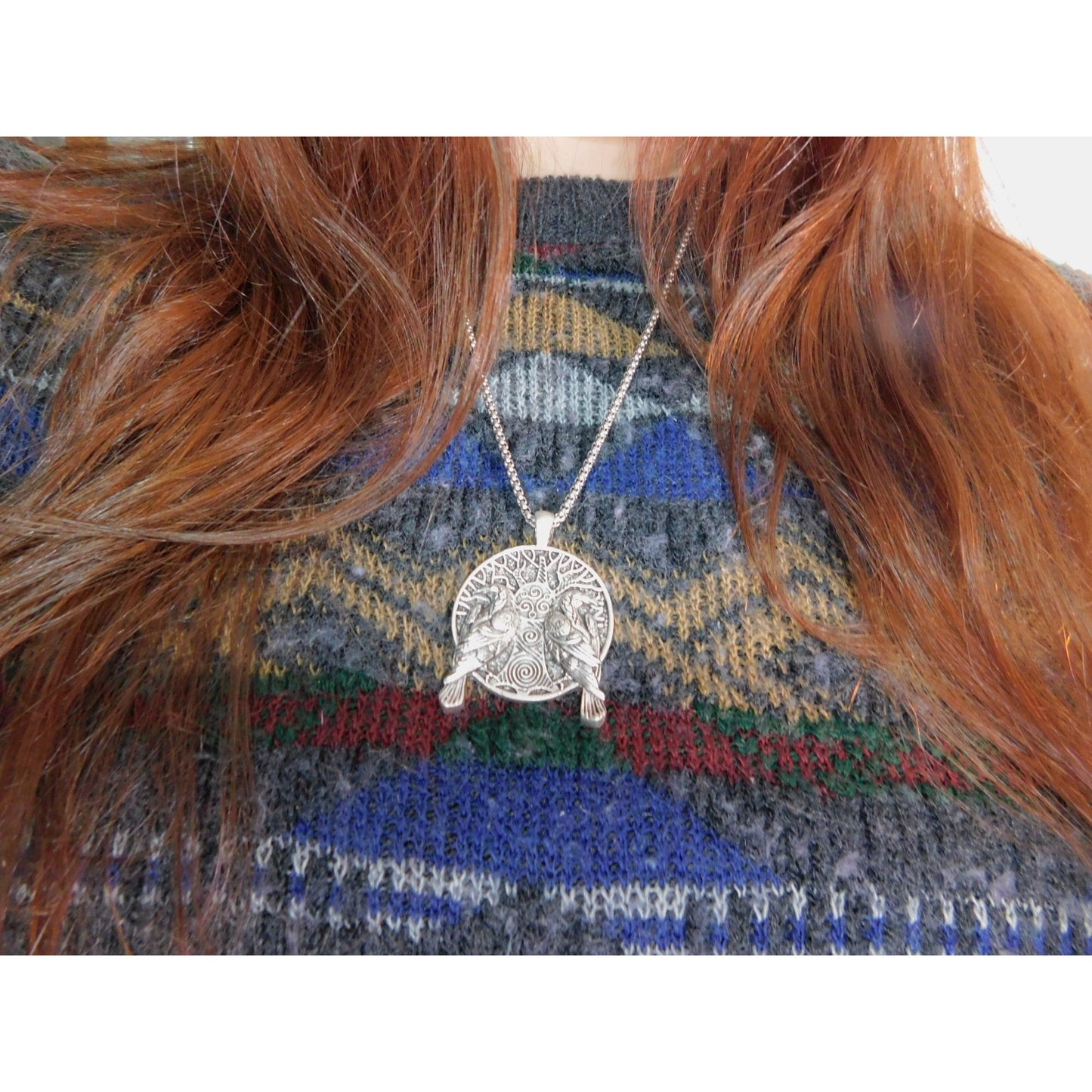 Viking Raven Tree of Life Pendant Necklace Norse Mythology