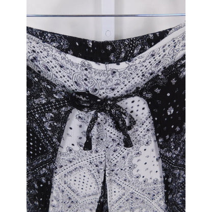 No Boundaries Small Black Paisley Palazzo Pants Boho Witch