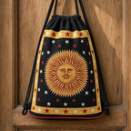 Sun Drawstring Backpack 18" Cotton Cinch Bag