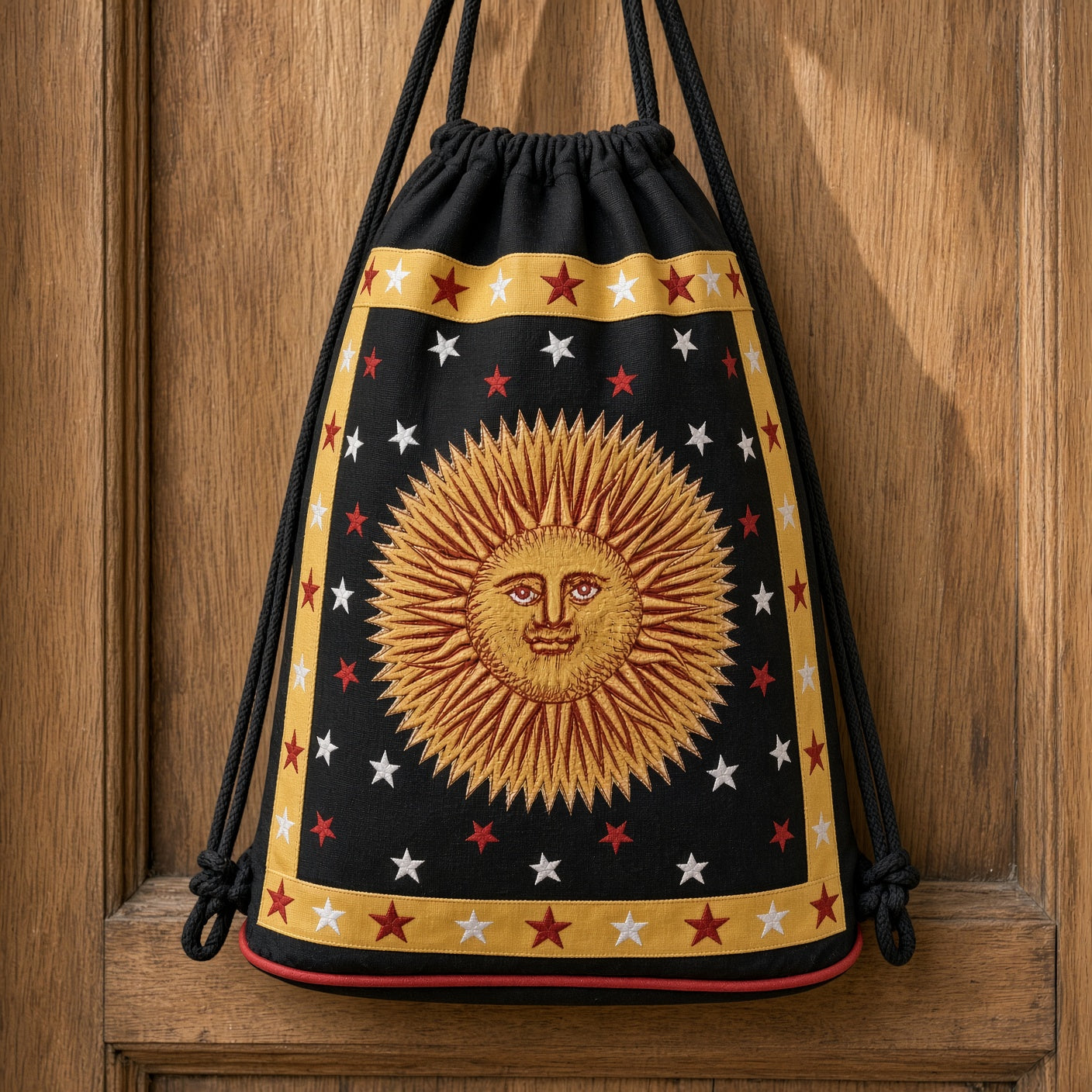 Sun Drawstring Backpack 18" Cotton Cinch Bag