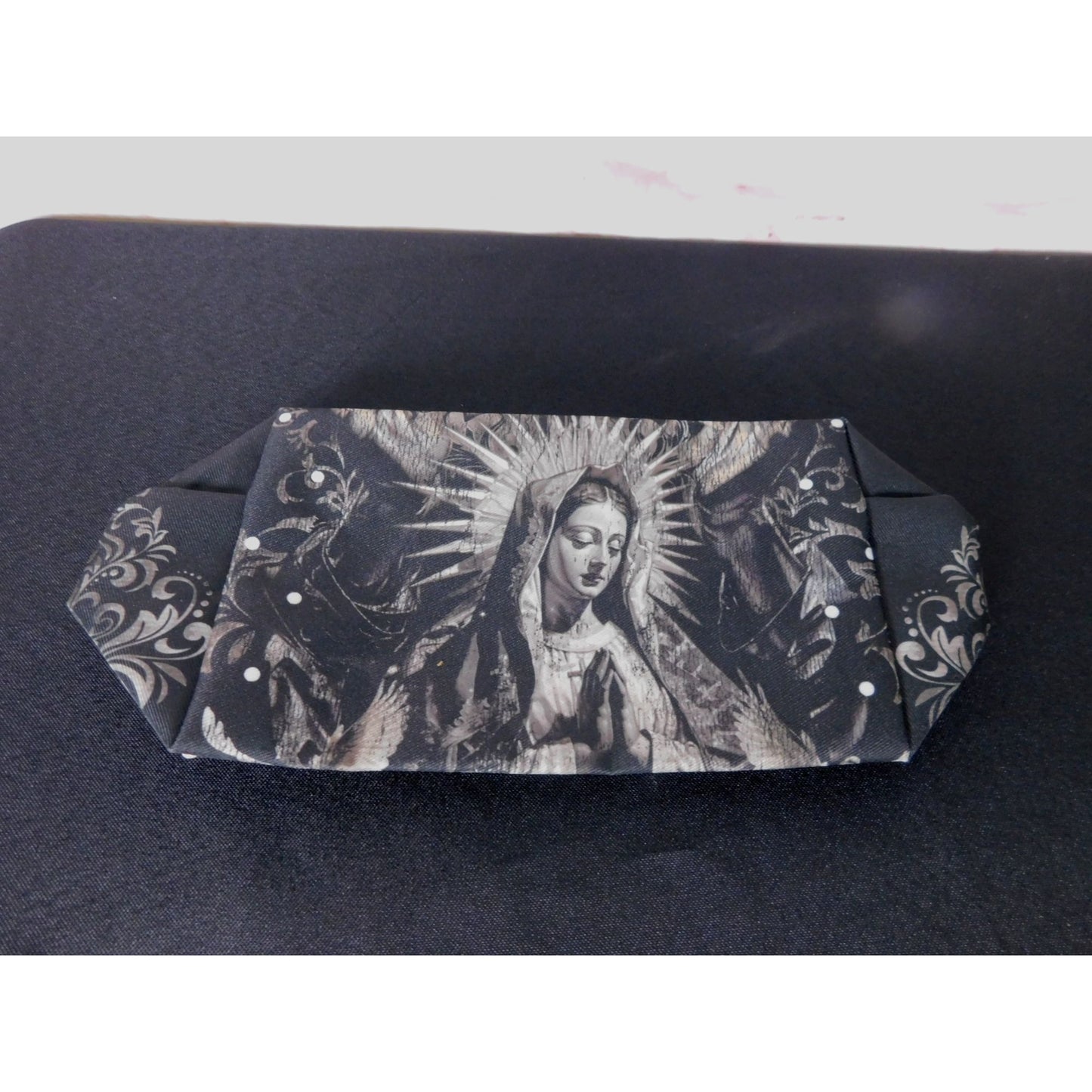 Black Virgin Mary Saint Gothic Makeup Bag Unique Aesthetic Organizer