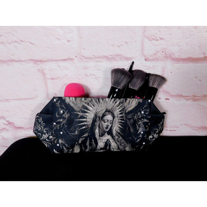 Black Virgin Mary Saint Gothic Makeup Bag Unique Aesthetic Organizer