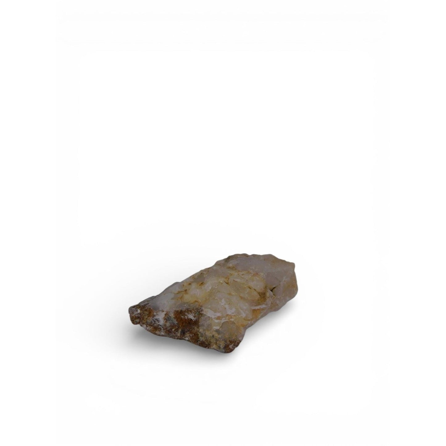 Small Raw Milky Quartz Crystal Chunk Iron Stained Witch Altar Decor Stone