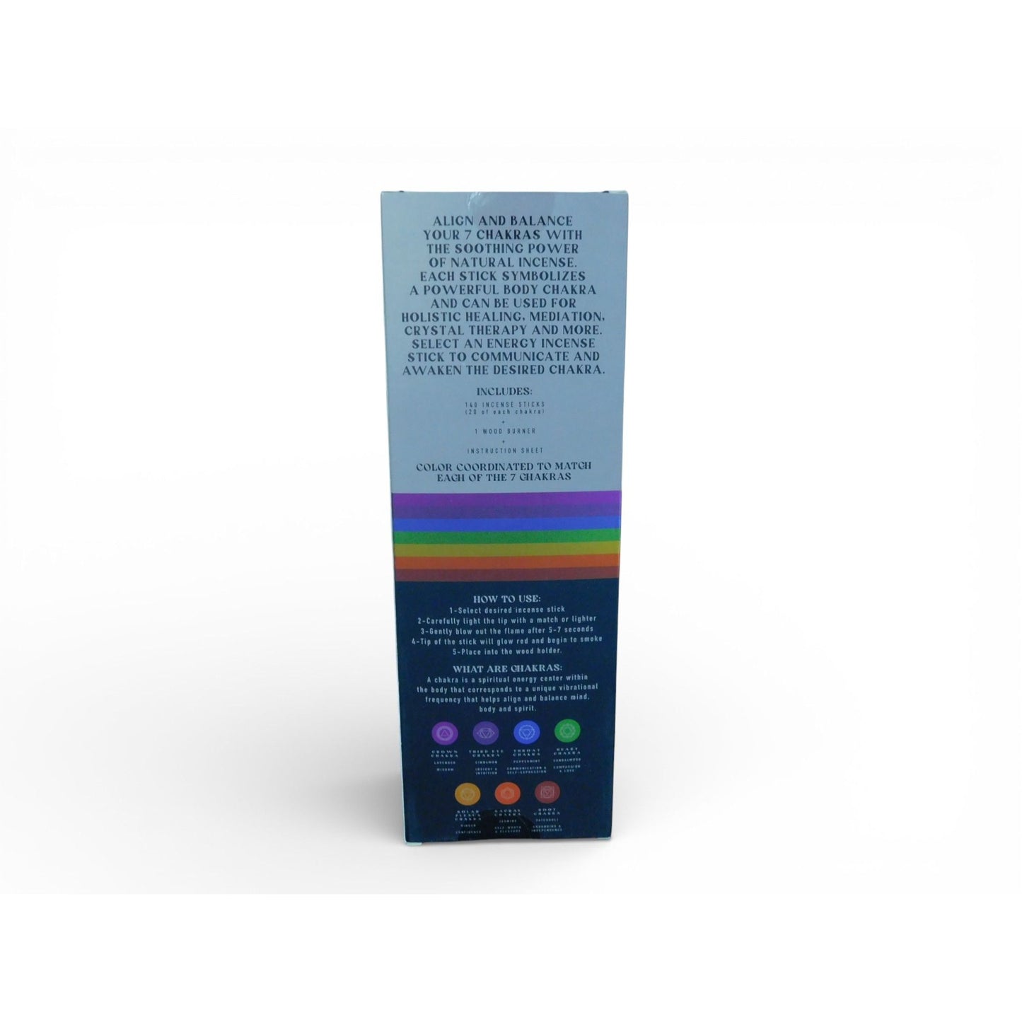 Chakra Incense Set With Holder  Balancing Vibrational Frequencies  7 Scents For Meditation Healing & Energy Alignment