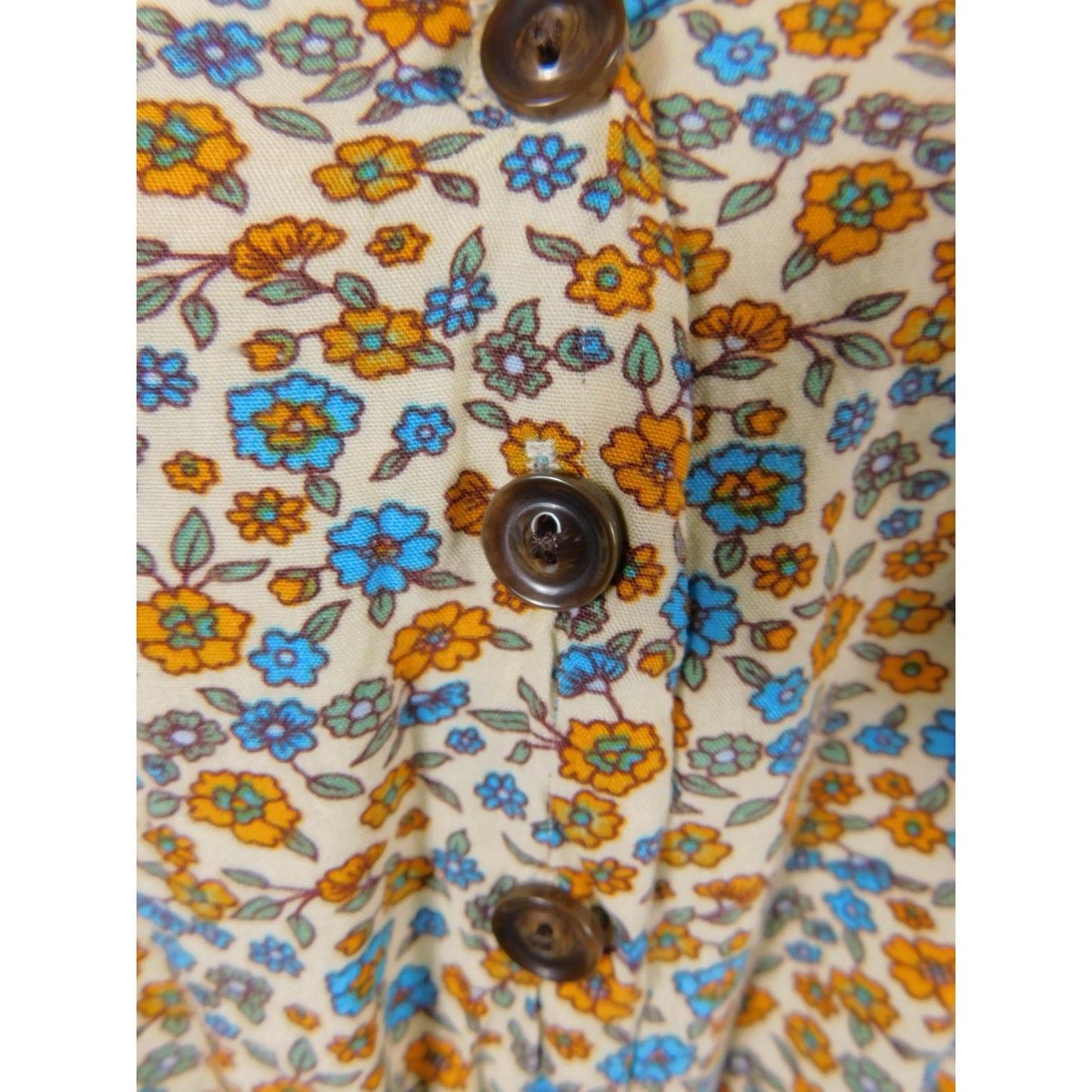 PRETTYGARDEN Floral Boho Midi Dress L - Button Front Tiered - Excellent