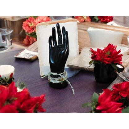 Boho Evil Eye Hamsa Beaded Bracelet Set - Adjustable - New - Witchcore Ethereal