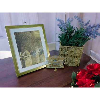 Boho Evil Eye Hamsa Beaded Bracelet Set - Adjustable - New - Witchcore Ethereal