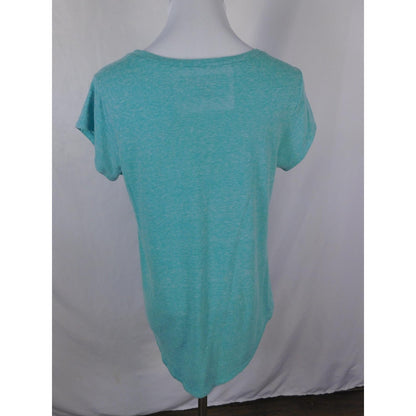 Lucky Brand Teal Medallion Graphic Tee Boho Witch M