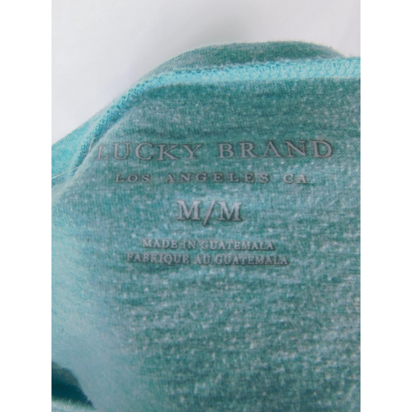 Lucky Brand Teal Medallion Graphic Tee Boho Witch M