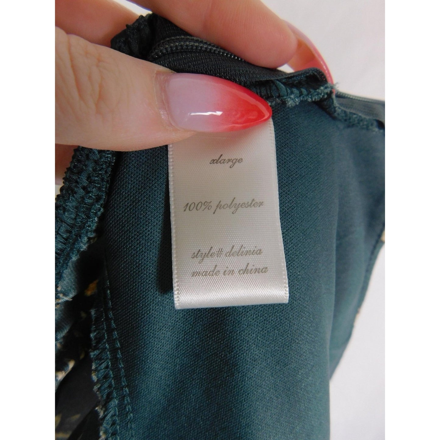 Altar'd State Blouse Womens Large Green Floral Tie Back Long Sleeve Delinca