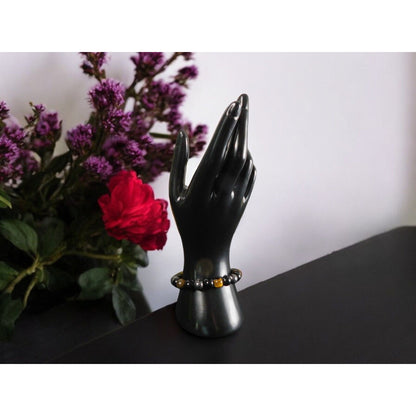 Triple Protection Bracelet Hematite Black Obsidian Tiger Eye For Protection 8mm