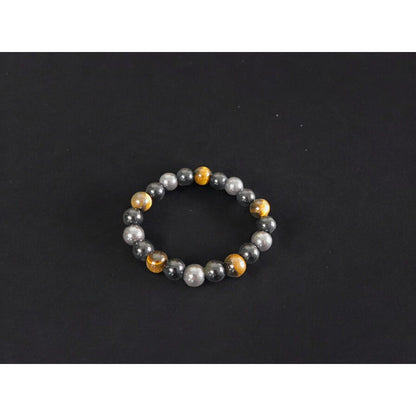 Triple Protection Bracelet Hematite Black Obsidian Tiger Eye For Protection 8mm