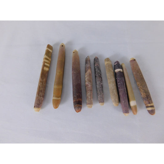 Stone Tube Beads Set 6mm Multicolor Long Stick Pendant Jewelry Making 9pcs
