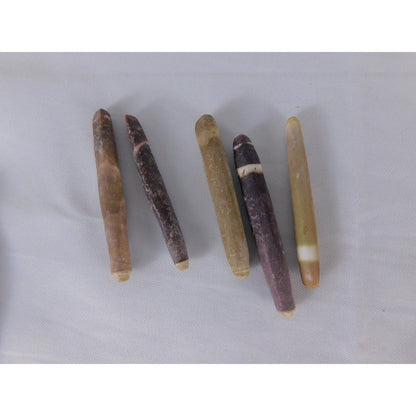 Stone Tube Beads Set 6mm Multicolor Long Stick Pendant Jewelry Making 9pcs