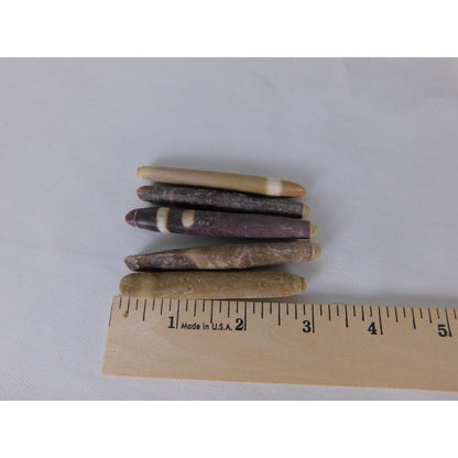Stone Tube Beads Set 6mm Multicolor Long Stick Pendant Jewelry Making 9pcs