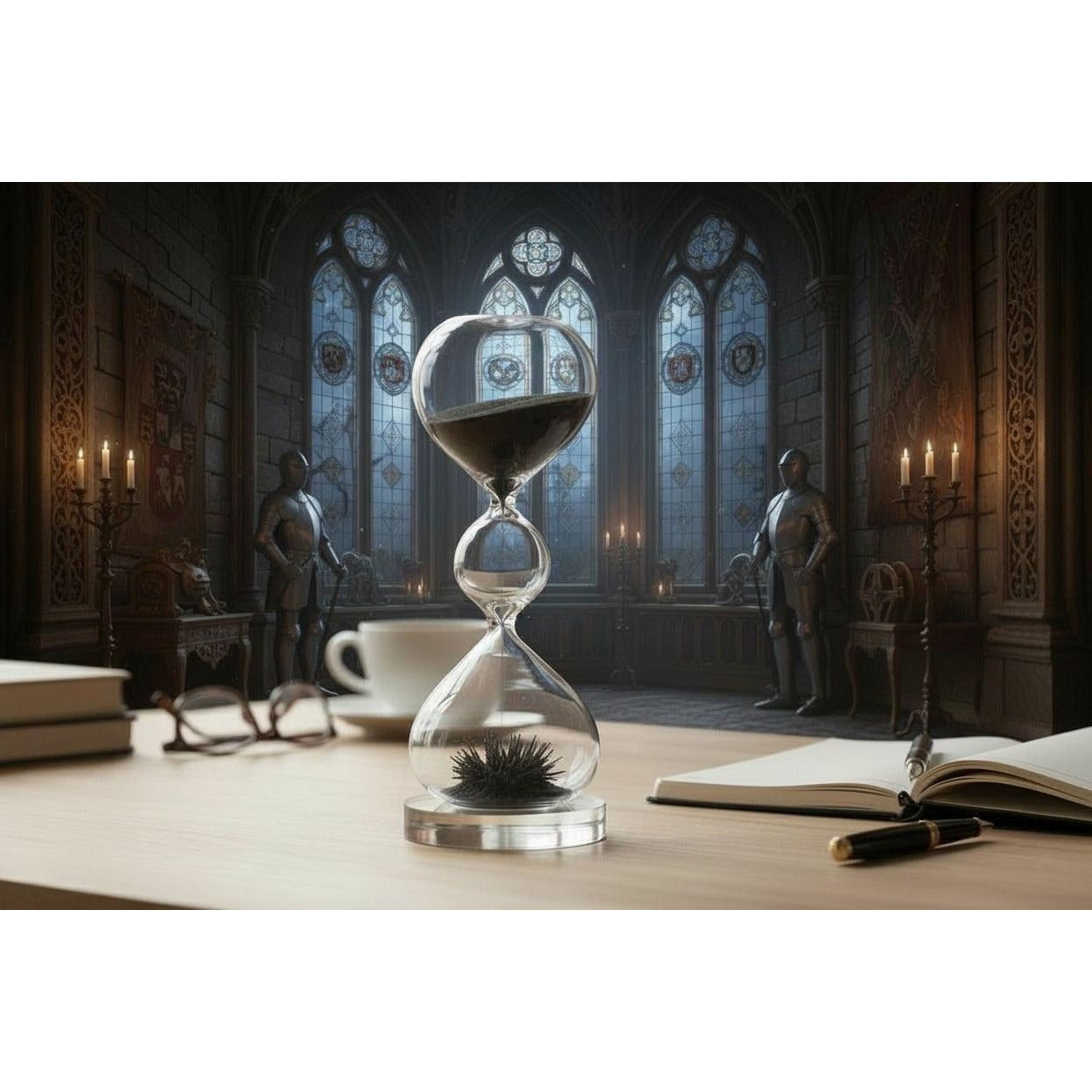 Magnetic Sand Timer 6" - Mesmerizing Floating Sand - New