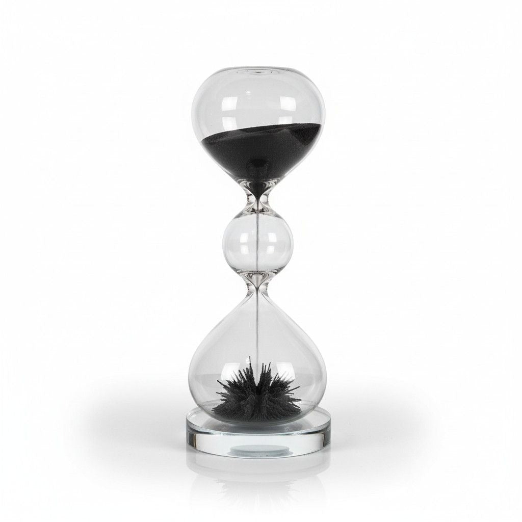Magnetic Sand Timer 6" - Mesmerizing Floating Sand - New
