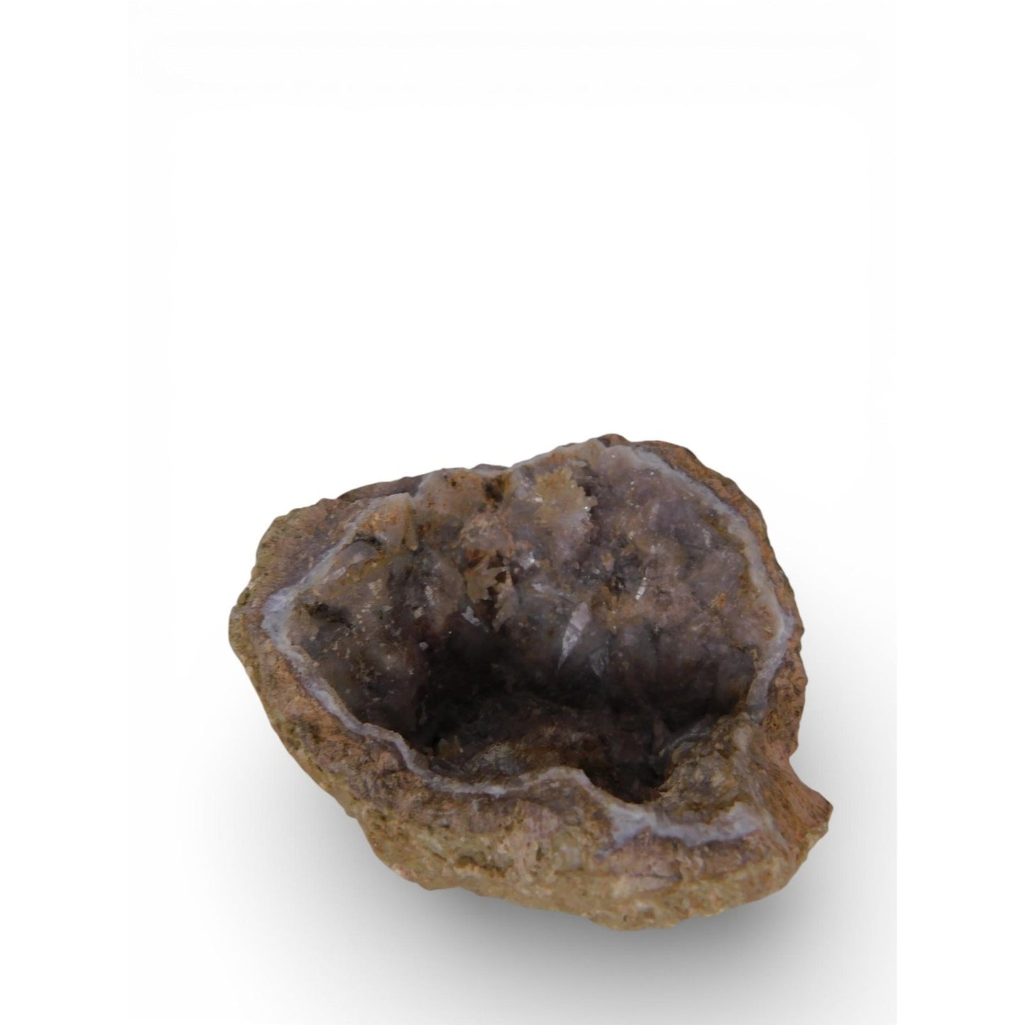 Natural Quartz Geode Druzy Crystal Hollow Witch Altar Decor Stone 0.54 Lb