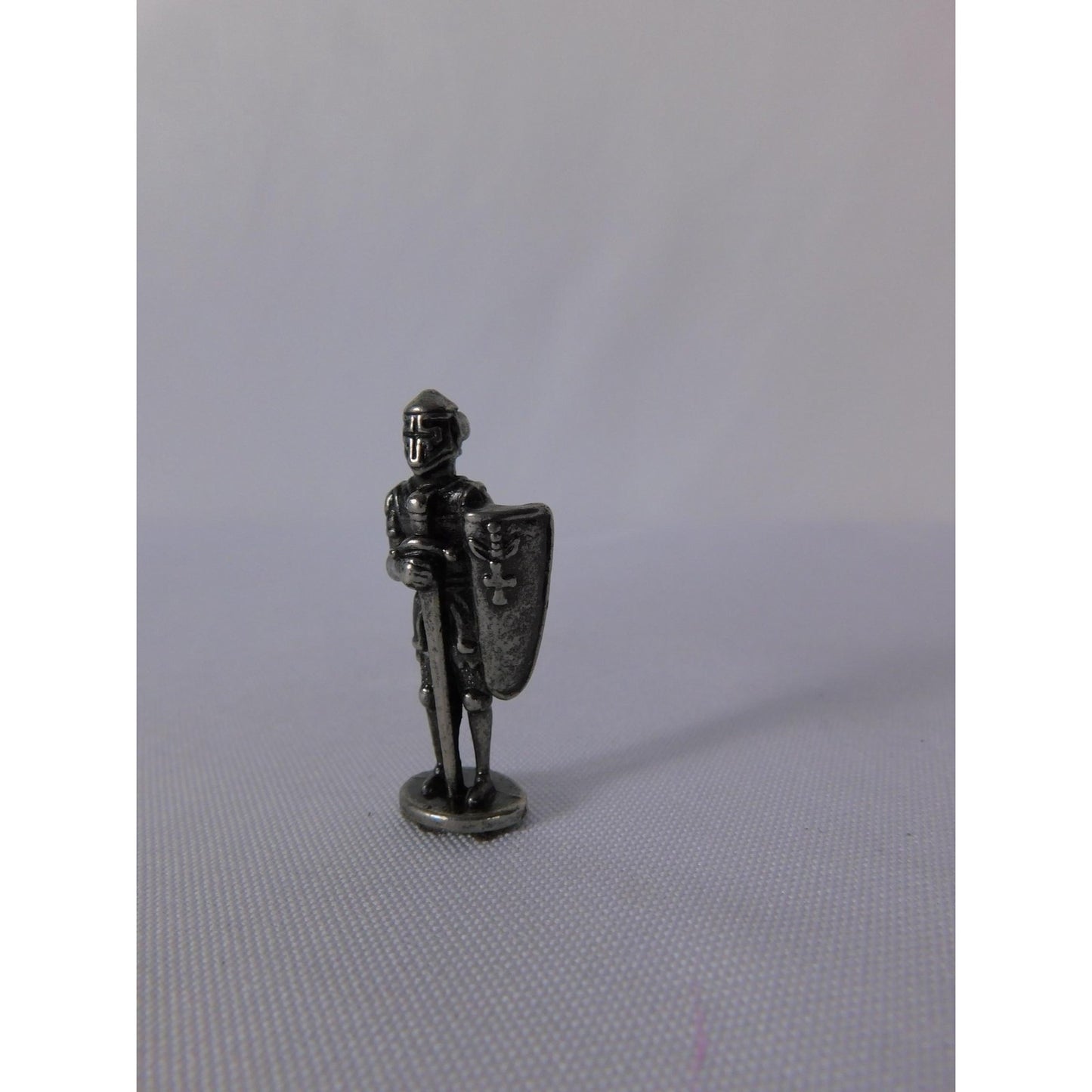 Miniature Metal Knight Infantry Figure Shield Sword Silver Fantasy Toy Soldier