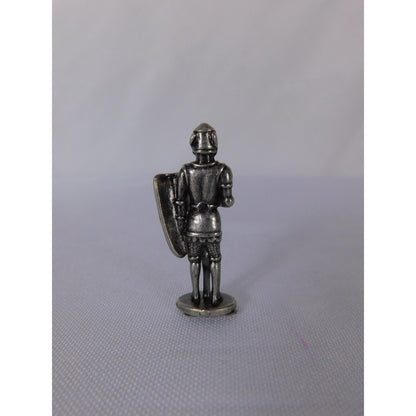 Miniature Metal Knight Infantry Figure Shield Sword Silver Fantasy Toy Soldier