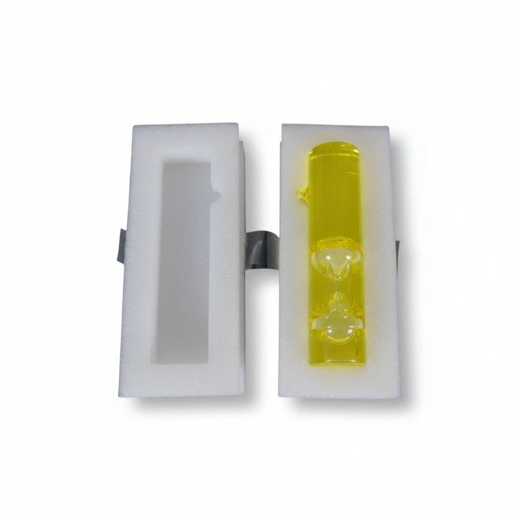 1-Minute Yellow Liquid Sand Timer 4.5" - Ritual Focus & Spell Timing - New