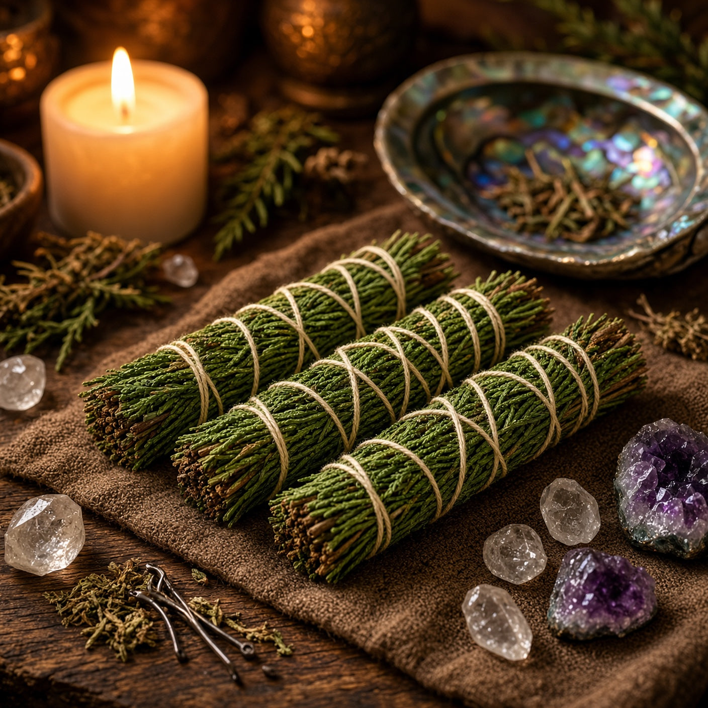 Cedar Herbal Cleansing 4-Inch Bundles, Pack of 3