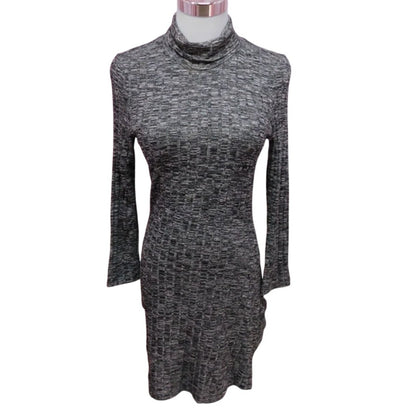 AEO Gray Mock Neck Cutout Back Dress S NWT Gothic Chic