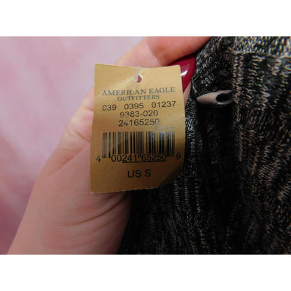 AEO Gray Mock Neck Cutout Back Dress S NWT Gothic Chic