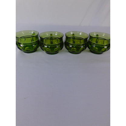 Vintage Green Glass Coffee Mugs Set Of 4 Vintage Retro Cups 8oz Kitchen