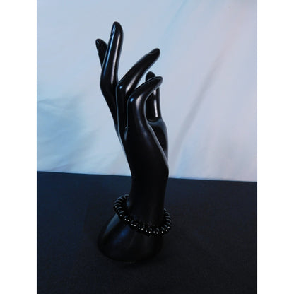 Obsidian Stretch Bracelet Unisex Protective Energy Beads Black Crystal Jewelry