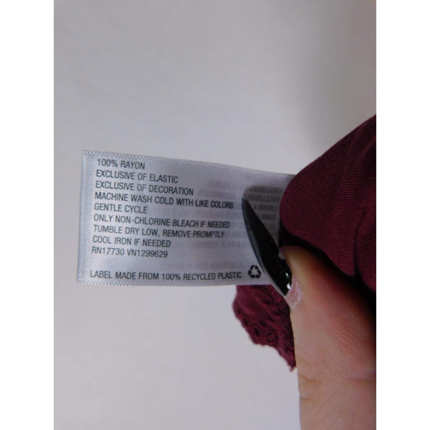 Knox Rose Boho Eyelet Blouse M Burgundy Ruffle Witchcore Top