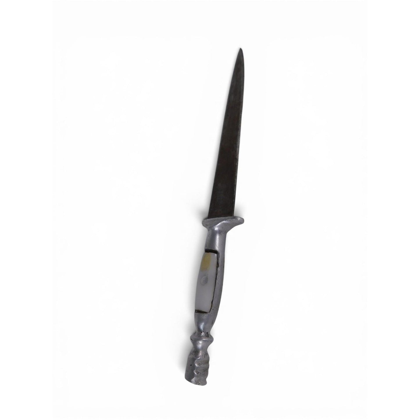 Vintage Gray Stiletto Dagger Carbon Steel Single Edge Knife Collectible