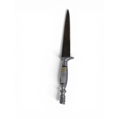 Vintage Gray Stiletto Dagger Carbon Steel Single Edge Knife Collectible